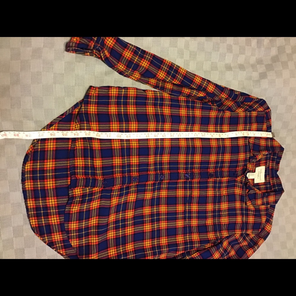 Forever 21 Plaid Button Down Shirt M - Picture 6 of 8